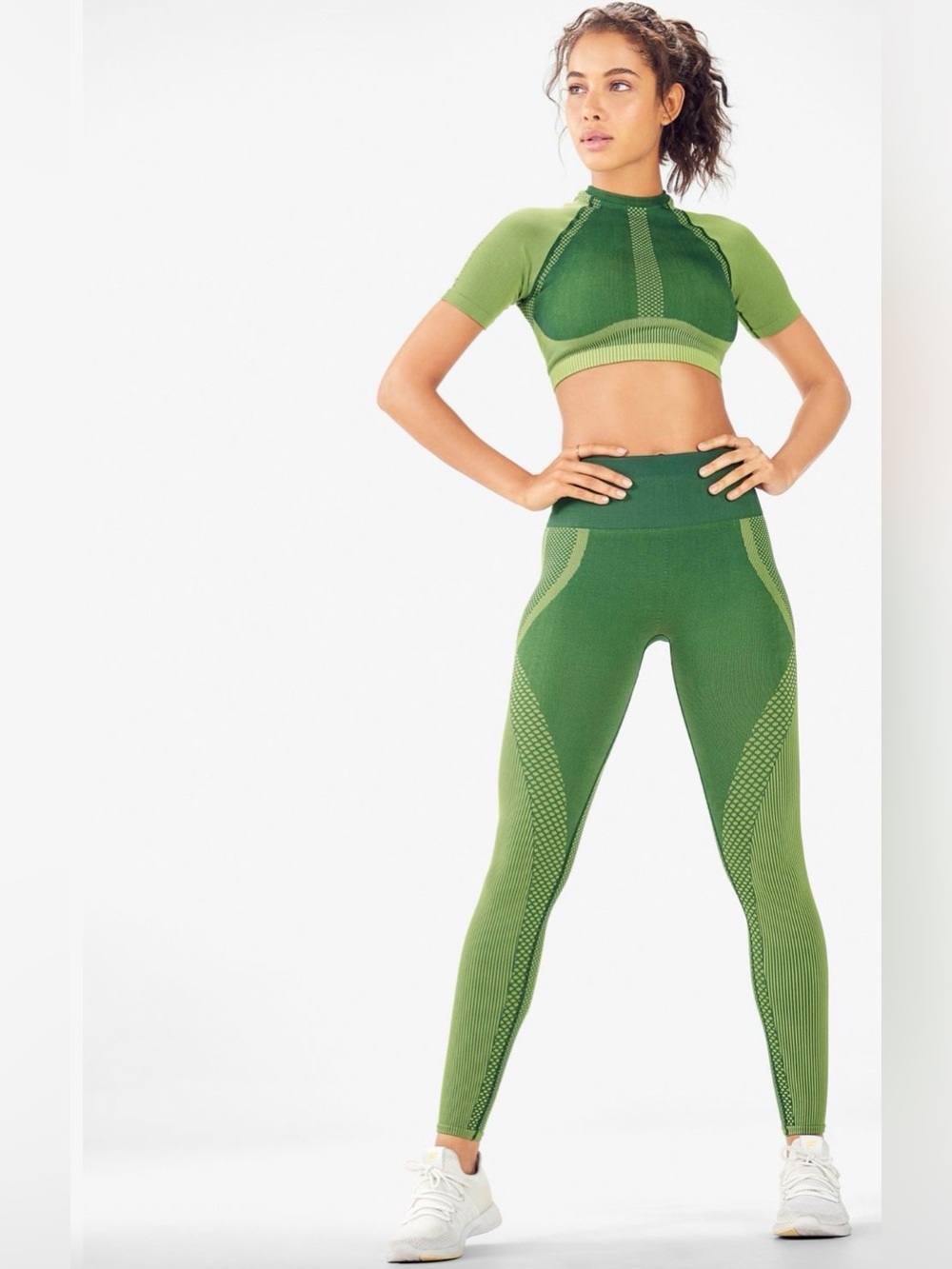 Fabletics Green Sculpt Seamless High-Waist Leggings